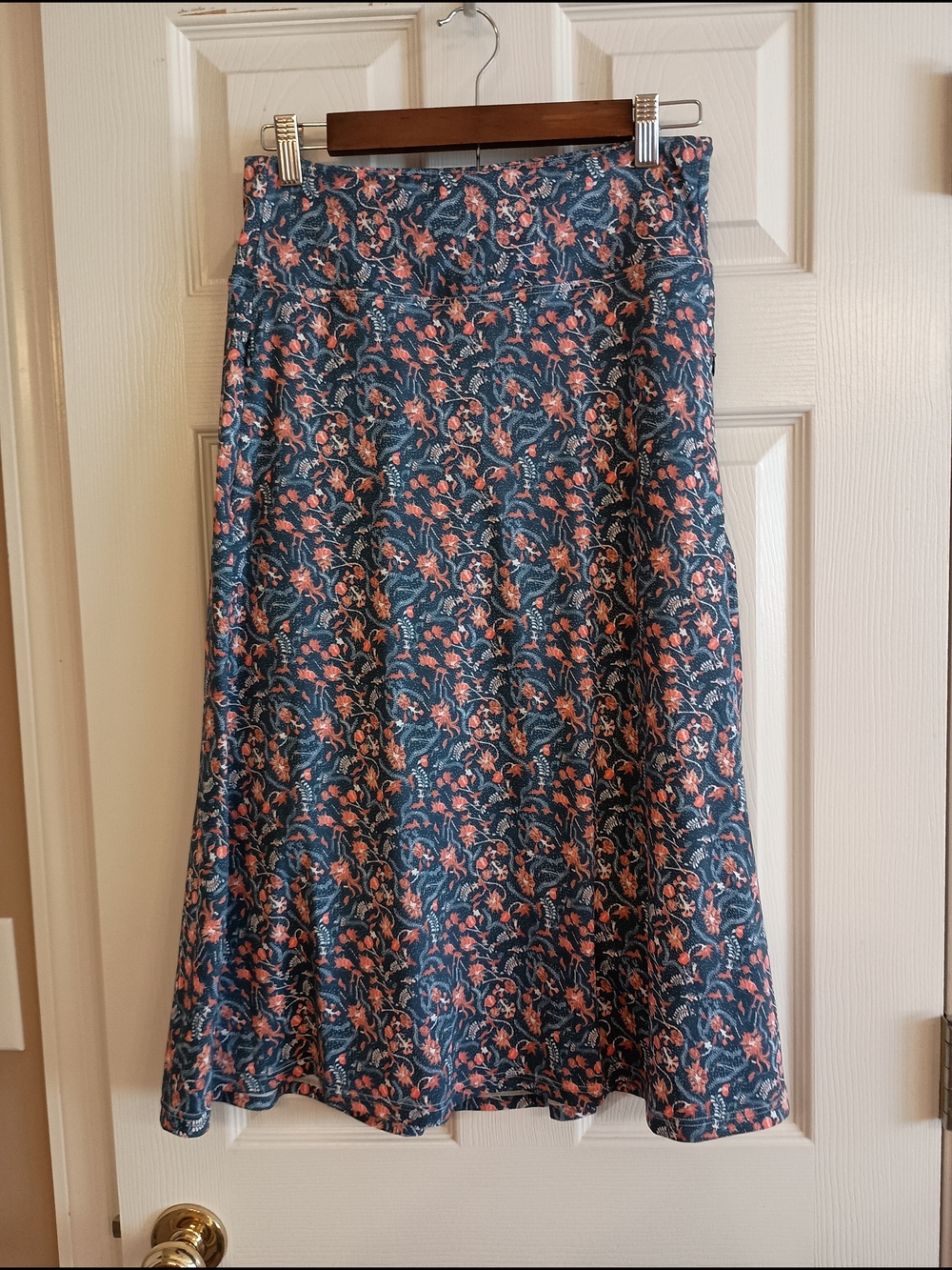 Swim Athletic Skirt Floral A-Line Midi Skirt